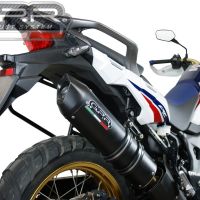 Egzoz ile uyumlu Honda Crf 1000 L Africa Twin 2015-2017, Furore Nero, Egzoz yasal, onaylı, çıkarılabilir db killer ve bağlantı borulu susturucu 