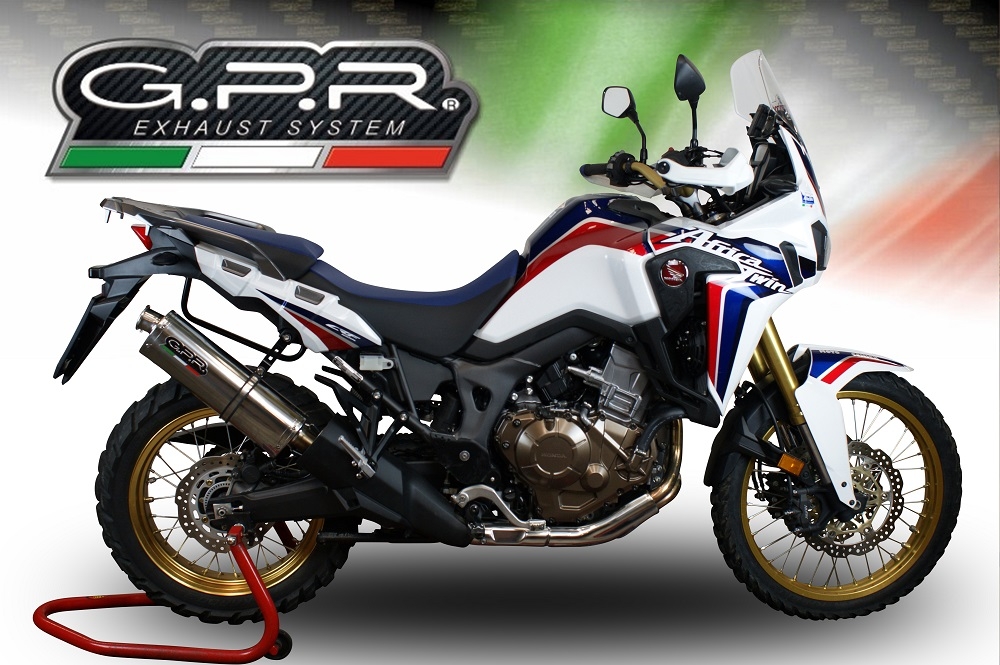 Egzoz ile uyumlu Honda Crf 1000 L Africa Twin 2018-2020, Trioval, Egzoz yasal, onaylı, çıkarılabilir db killer ve bağlantı borulu susturucu 
