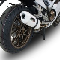 Exhaust compatible with Honda Vfr 800 F 2014-2016, Albus Ceramic, Homologated legal slip-on exhaust including removable db killer and link pipe 