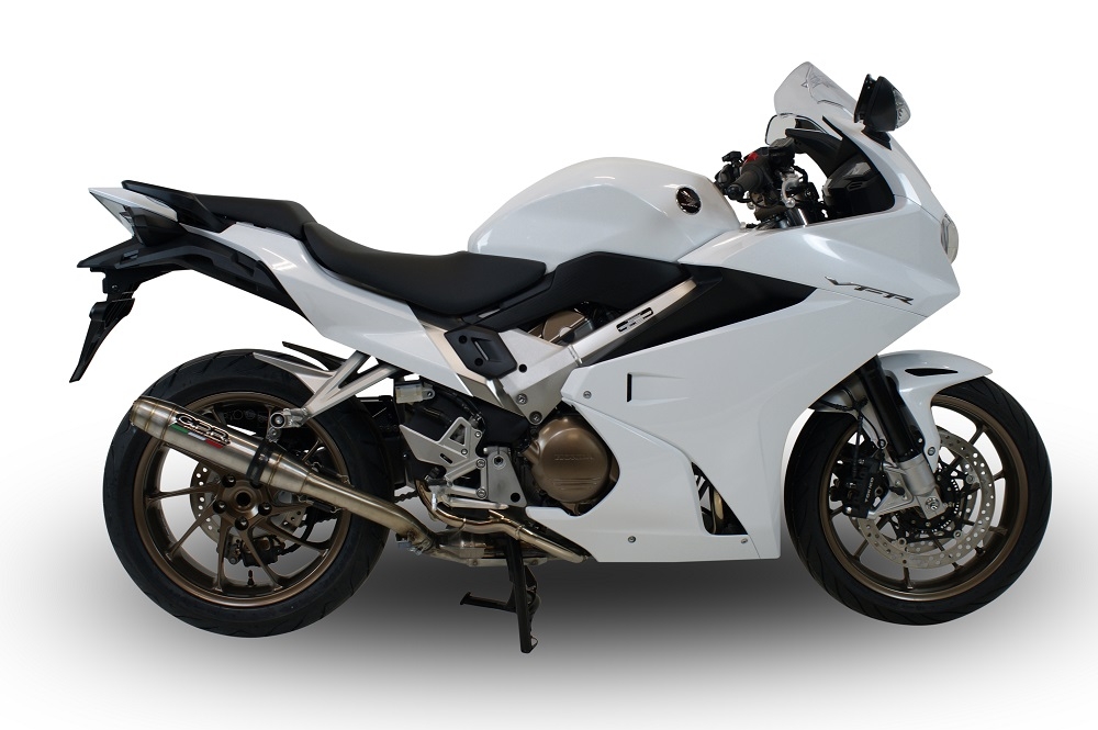 Egzoz ile uyumlu Honda Vfr 800 F 2014-2016, Deeptone Inox, Egzoz yasal, onaylı, çıkarılabilir db killer ve bağlantı borulu susturucu 