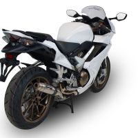 Egzoz ile uyumlu Honda Vfr 800 F 2014-2016, Deeptone Inox, Egzoz yasal, onaylı, çıkarılabilir db killer ve bağlantı borulu susturucu 