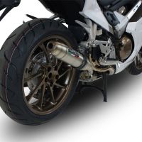 Egzoz ile uyumlu Honda Vfr 800 F 2014-2016, Deeptone Inox, Egzoz yasal, onaylı, çıkarılabilir db killer ve bağlantı borulu susturucu 