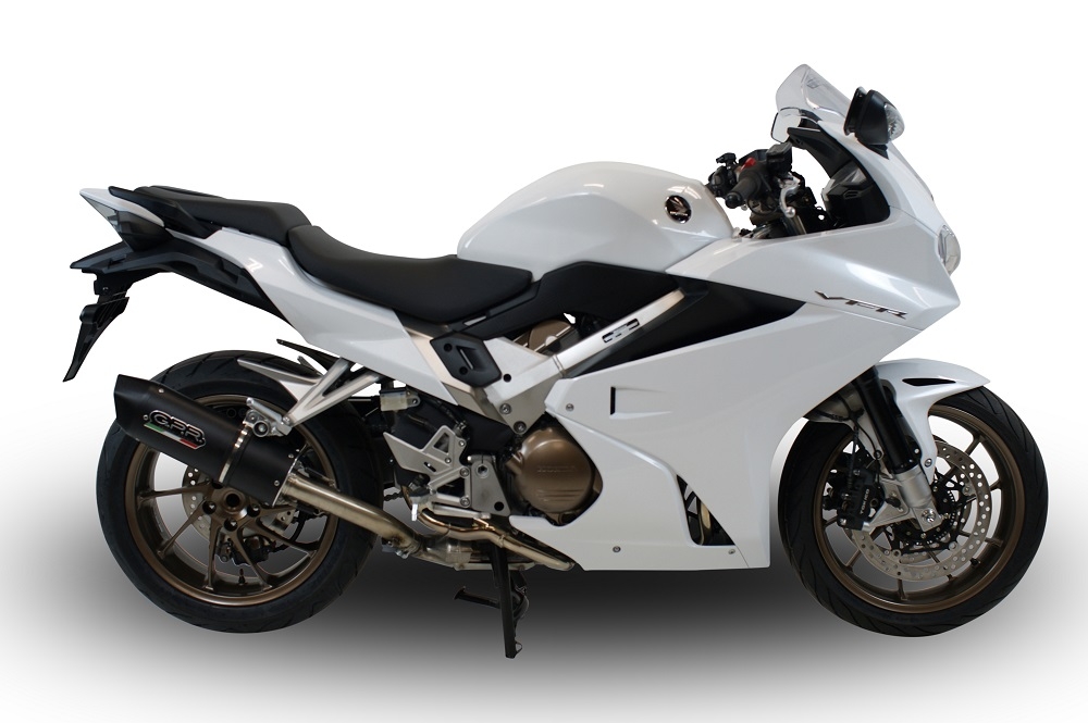 Egzoz ile uyumlu Honda Vfr 800 F 2017-2020, Furore Evo4 Nero, Egzoz yasal, onaylı, çıkarılabilir db killer ve bağlantı borulu susturucu 
