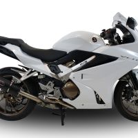 Egzoz ile uyumlu Honda Vfr 800 F 2017-2020, Furore Evo4 Nero, Egzoz yasal, onaylı, çıkarılabilir db killer ve bağlantı borulu susturucu 