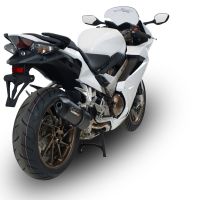 Egzoz ile uyumlu Honda Vfr 800 F 2017-2020, Furore Evo4 Nero, Egzoz yasal, onaylı, çıkarılabilir db killer ve bağlantı borulu susturucu 