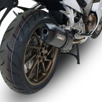 Egzoz ile uyumlu Honda Vfr 800 F 2014-2016, Furore Nero, Egzoz yasal, onaylı, çıkarılabilir db killer ve bağlantı borulu susturucu 