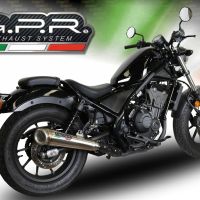 Egzoz ile uyumlu Honda Cmx 300 Rebel 2021-2023, Powercone Evo, Egzoz yasal, onaylı, çıkarılabilir db killer ve bağlantı borulu susturucu 
