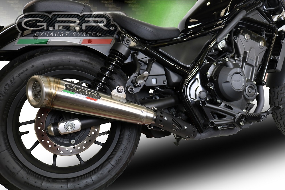 Egzoz ile uyumlu Honda Cmx 300 Rebel 2021-2023, Powercone Evo, Egzoz yasal, onaylı, çıkarılabilir db killer ve bağlantı borulu susturucu 