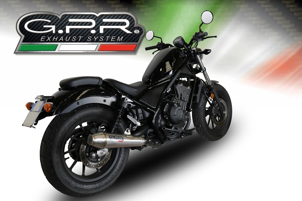 Egzoz ile uyumlu Honda Cmx 500 Rebel 2021-2023, Ultracone, Egzoz yasal, onaylı, çıkarılabilir db killer ve bağlantı borulu susturucu 