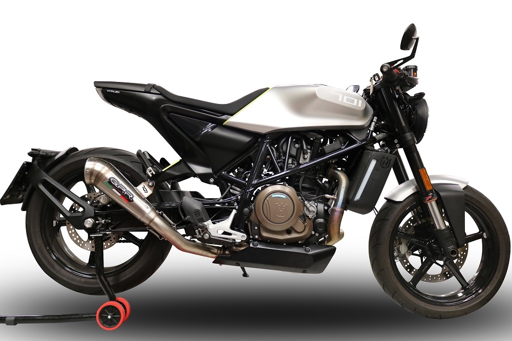 Egzoz ile uyumlu Husqvarna Svartpilen 701 2018-2020, Powercone Evo, Egzoz yasal, onaylı, çıkarılabilir db killer ve bağlantı borulu susturucu 