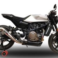 Egzoz ile uyumlu Husqvarna Svartpilen 701 2018-2020, Powercone Evo, Egzoz yasal, onaylı, çıkarılabilir db killer ve bağlantı borulu susturucu 