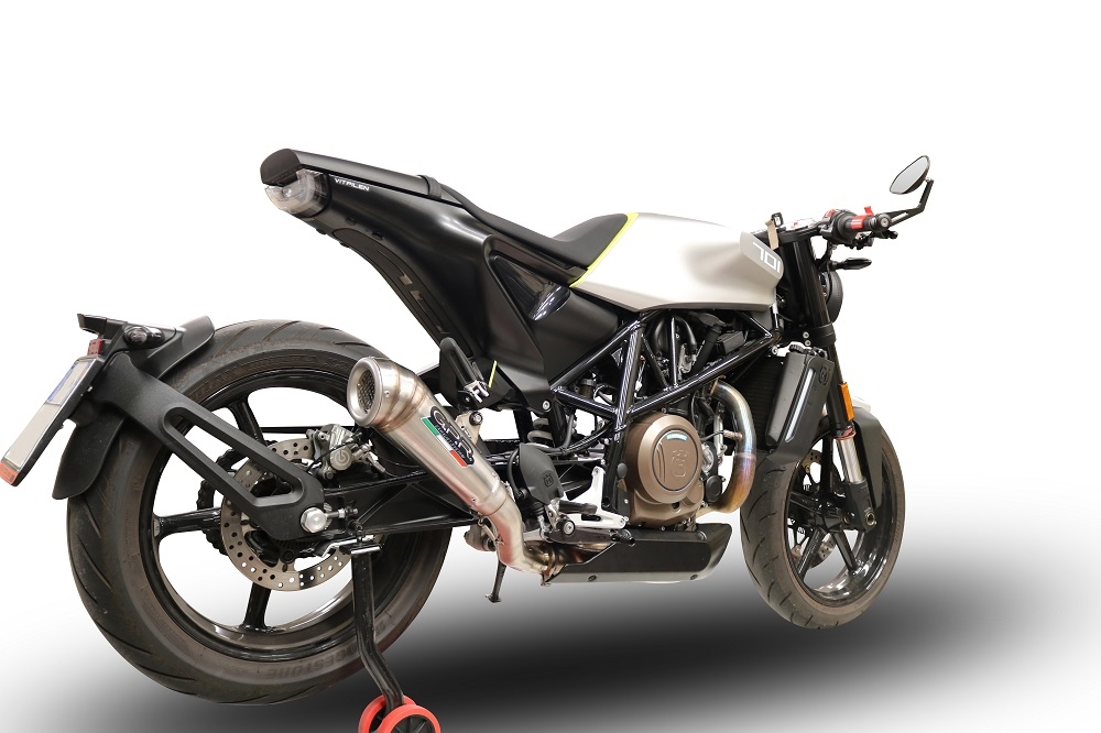 Egzoz ile uyumlu Husqvarna Svartpilen 701 2018-2020, Powercone Evo, Egzoz yasal, onaylı, çıkarılabilir db killer ve bağlantı borulu susturucu 