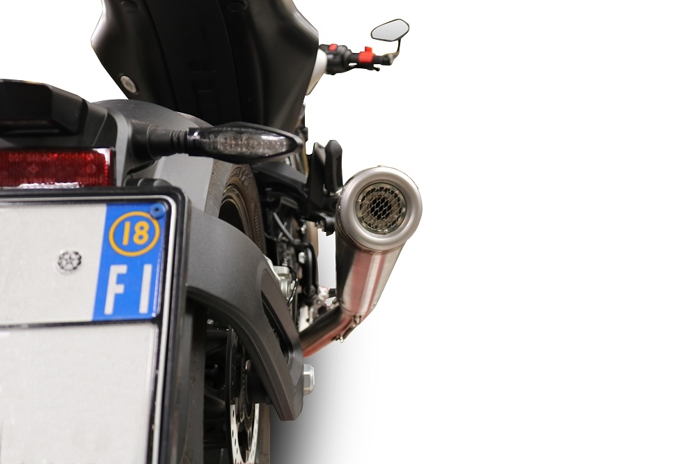 Egzoz ile uyumlu Husqvarna Svartpilen 701 2018-2020, Powercone Evo, Egzoz yasal, onaylı, çıkarılabilir db killer ve bağlantı borulu susturucu 