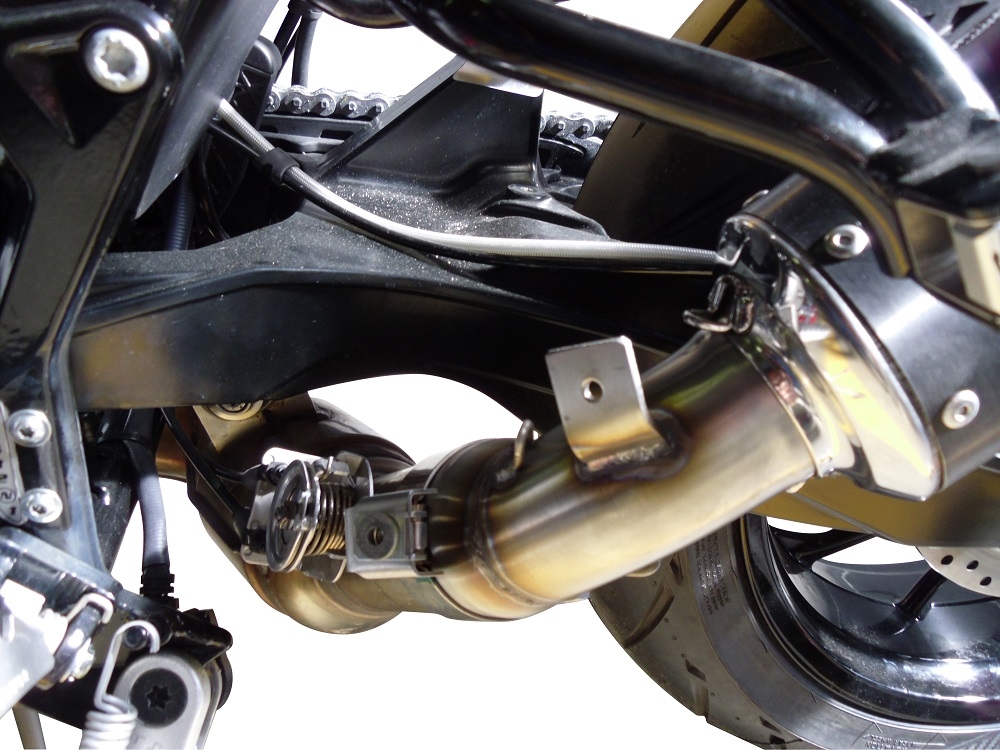 Egzoz ile uyumlu Husqvarna Nuda 900 - Nuda 900 R 2012-2013, Albus Ceramic, Egzoz yasal, onaylı, çıkarılabilir db killer ve bağlantı borulu susturucu 