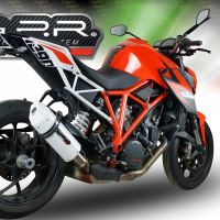 Egzoz ile uyumlu Ktm Super Duke 1290 R 2014-2016, Albus Ceramic, Egzoz yasal, onaylı, çıkarılabilir db killer ve bağlantı borulu susturucu 