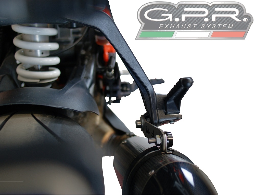 Egzoz ile uyumlu Ktm Super Duke 1290 R 2014-2016, Albus Ceramic, Egzoz yasal, onaylı, çıkarılabilir db killer ve bağlantı borulu susturucu 