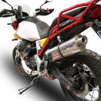 Egzoz ile uyumlu Moto Guzzi V85 TT 2019-2020, Trioval, Egzoz yasal, onaylı, çıkarılabilir db killer ve bağlantı borulu susturucu 