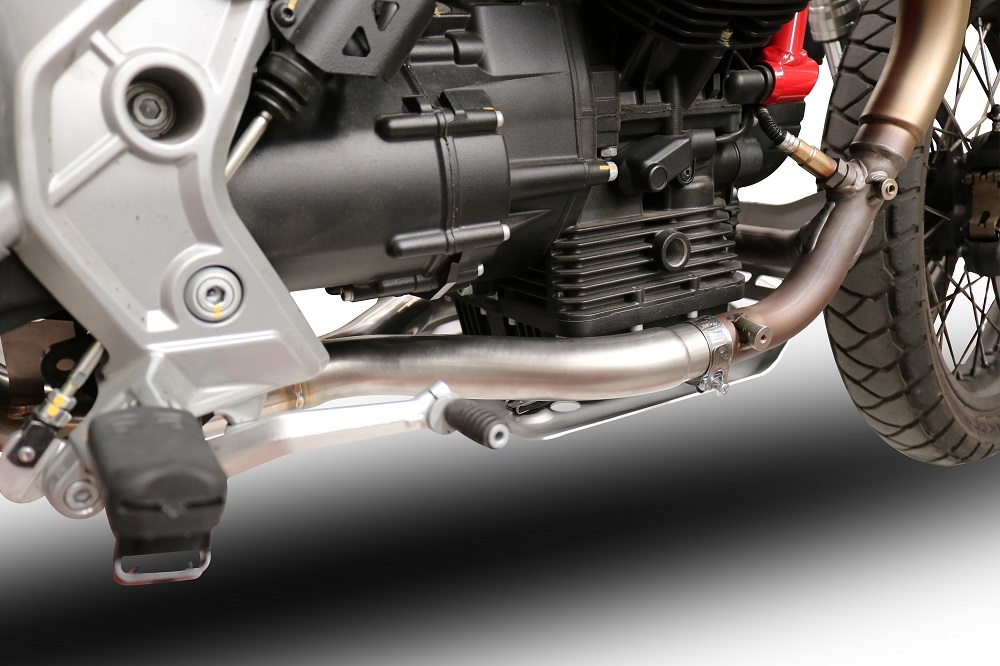 Egzoz ile uyumlu Moto Guzzi V85 TT 2019-2020, Decatalizzatore, Yarış Sistemi Katalizörü ortadan kaldırmak için boru sistemir 
