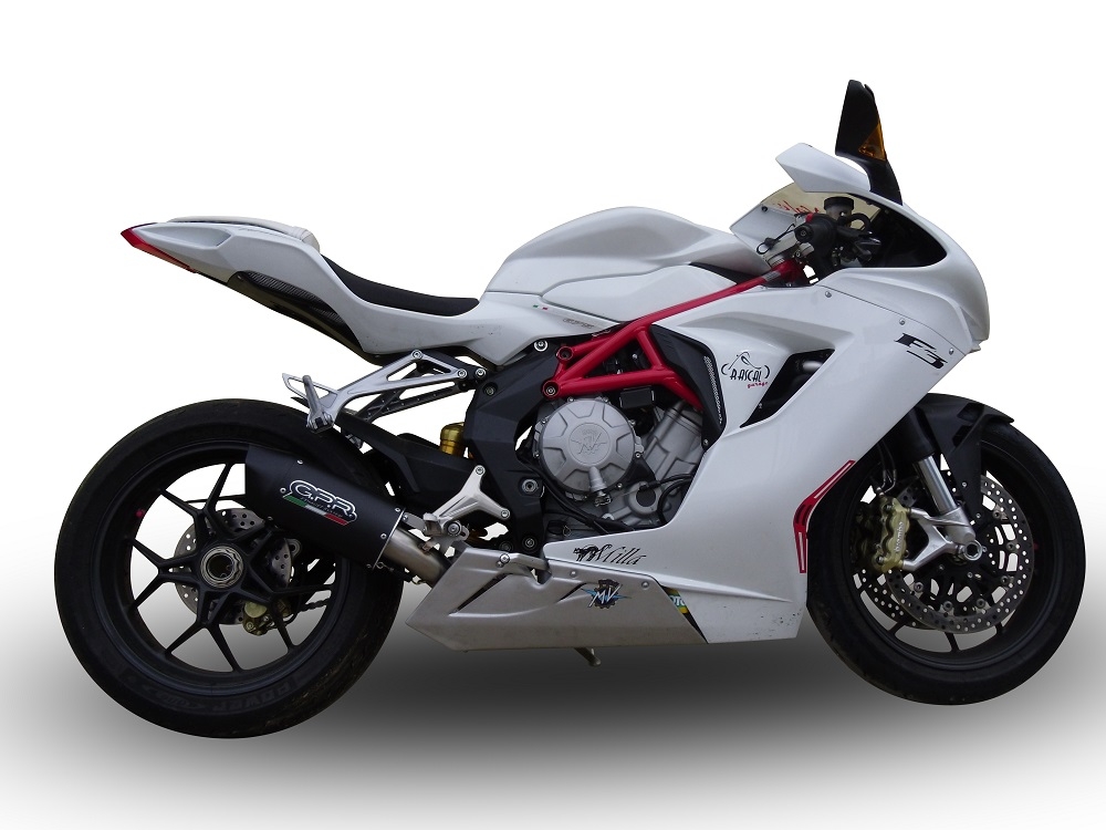 Egzoz ile uyumlu Mv Agusta Brutale 675 2012-2015, Furore Nero, Egzoz yasal, onaylı, çıkarılabilir db killer ve bağlantı borulu susturucu 