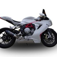 GPR exhaust compatible with  Mv Agusta F3 675 2012-2016, New Grand Prix Evo Poppy, Homologated legal slip-on exhaust including removable db killer and link pipe 
