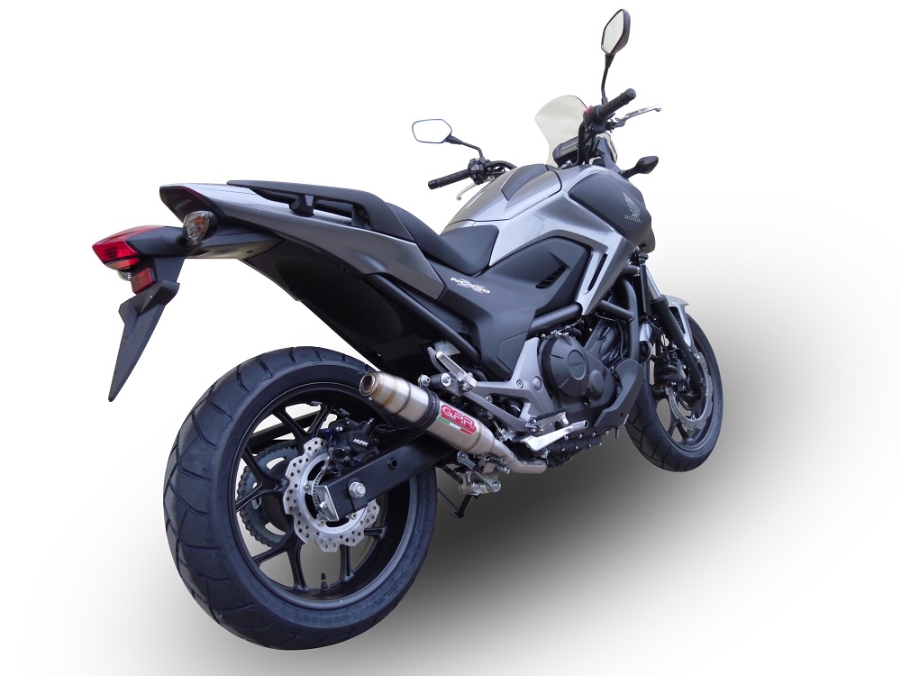 Egzoz ile uyumlu Honda Nc 750 X - S Dct 2021-2023, Deeptone Inox, Egzoz yasal, onaylı, çıkarılabilir db killer ve bağlantı borulu susturucu 