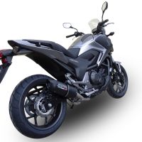 Egzoz ile uyumlu Honda Nc 750 X - S Dct 2014-2015, Furore Nero, Egzoz yasal, onaylı, çıkarılabilir db killer ve bağlantı borulu susturucu 
