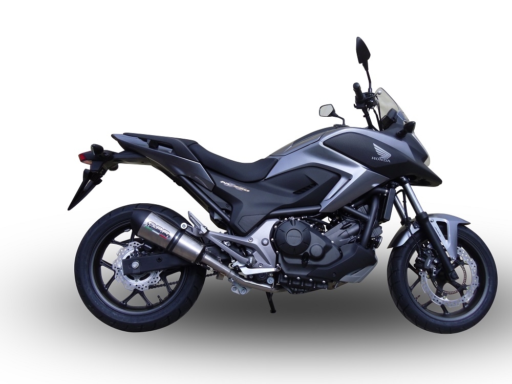 GPR exhaust compatible with  Honda Nc 750 X - S Dct  2017-2020, New Grand Prix Evo Titanium, Homologated legal slip-on exhaust including removable db killer and link pipe 