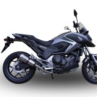 GPR exhaust compatible with  Honda Nc 750 X - S Dct  2017-2020, New Grand Prix Evo Titanium, Homologated legal slip-on exhaust including removable db killer and link pipe 