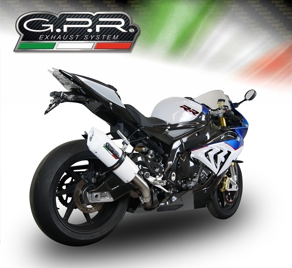Egzoz ile uyumlu Bmw S 1000 RR -M 2015-2016, Albus Ceramic, Egzoz yasal, onaylı, çıkarılabilir db killer ve bağlantı borulu susturucu 