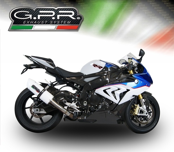 Egzoz ile uyumlu Bmw S 1000 RR -M 2015-2016, Albus Ceramic, Egzoz yasal, onaylı, çıkarılabilir db killer ve bağlantı borulu susturucu 