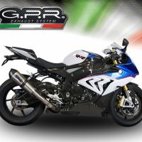 GPR exhaust compatible with  Bmw S 1000 RR -M  2015-2016, New Grand Prix Evo Titanium, Homologated legal slip-on exhaust including removable db killer and link pipe 