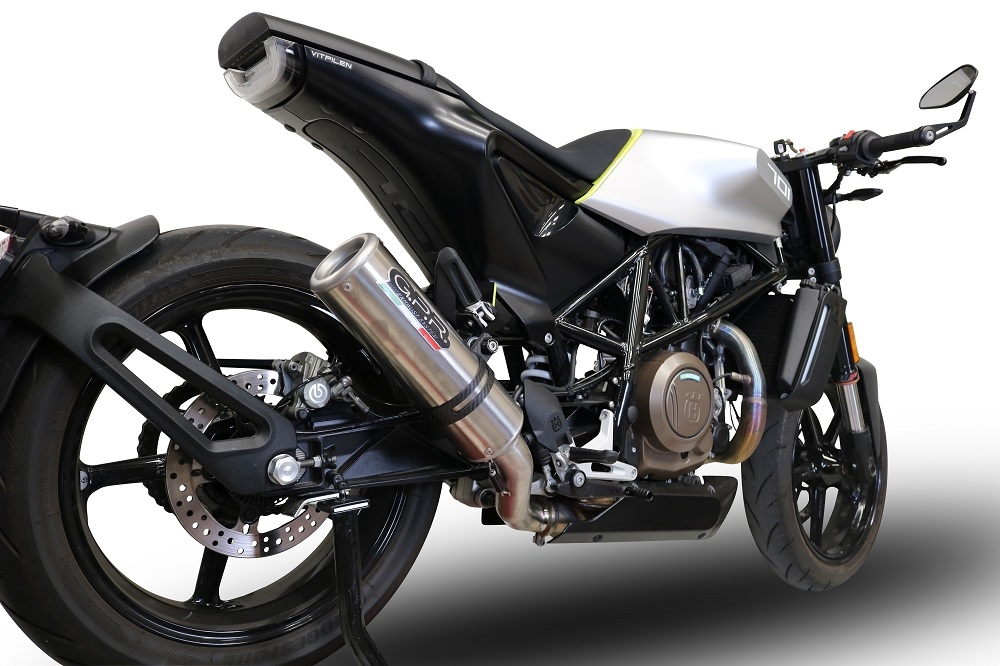 Egzoz ile uyumlu Husqvarna Vitpilen 701 2018-2020, M3 Inox , Egzoz yasal, onaylı, çıkarılabilir db killer ve bağlantı borulu susturucu 