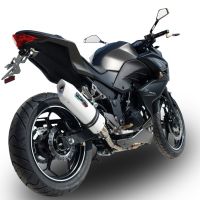 Exhaust compatible with Kawasaki Z 300 2014-2017, Albus Ceramic, Homologated legal slip-on exhaust including removable db killer and link pipe 