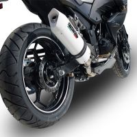 Exhaust compatible with Kawasaki Z 300 2014-2017, Albus Ceramic, Homologated legal slip-on exhaust including removable db killer and link pipe 
