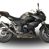 Exhaust compatible with Kawasaki Z 300 2014-2017, Deeptone Inox, Racing slip-on exhaust including link pipe 