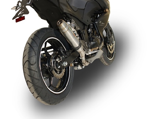 Exhaust compatible with Kawasaki Z 300 2014-2017, Deeptone Inox, Racing slip-on exhaust including link pipe 