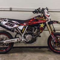 Egzoz ile uyumlu Husqvarna Sm - Te 510 R 2004-2006, Furore Nero, Egzoz yasal, onaylı, çıkarılabilir db killer ve bağlantı borulu susturucu 