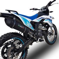 Egzoz ile uyumlu F.B. Mondial Smx 125 Enduro 2018-2020, Furore Nero, Egzoz yasal, onaylı, çıkarılabilir db killer ve bağlantı borulu susturucu 