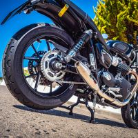 Egzoz ile uyumlu Triumph Street Twin 900 2015-2019, Deeptone Inox, Homologe sistem Double Susturucu ve özel bağlantı borusu 