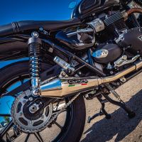 Egzoz ile uyumlu Triumph Street Twin 900 2015-2019, Vintacone, Homologe sistem Double Susturucu ve özel bağlantı borusu 