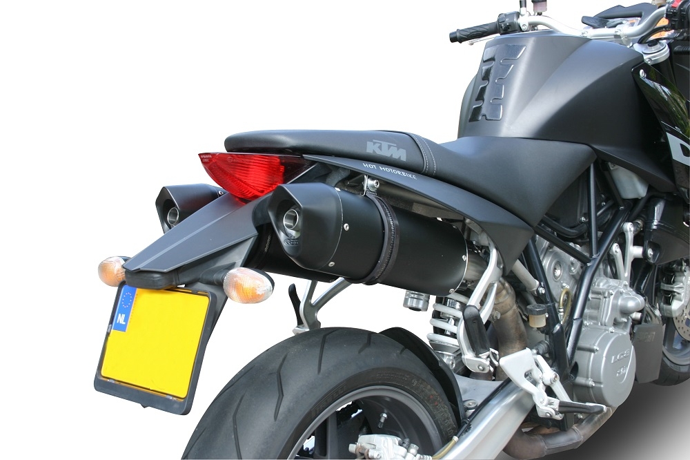 Egzoz ile uyumlu Ktm Superduke 990 - R ( LC8) 2004-2012, Furore Nero, Homologe sistem Double Susturucu ve özel bağlantı borusu 