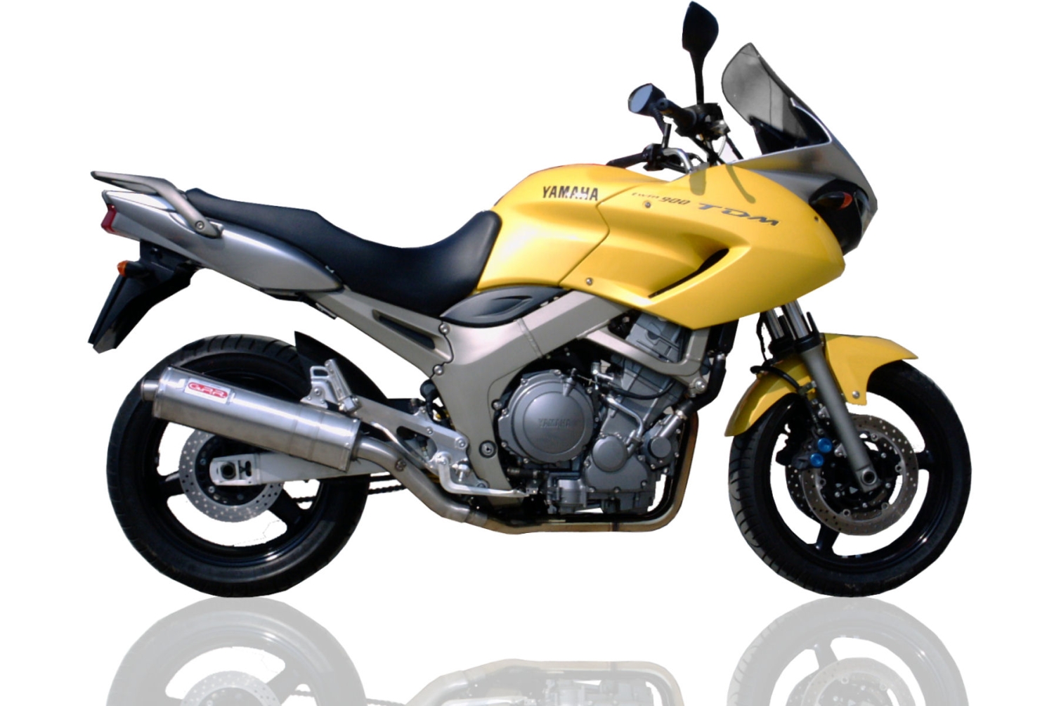 Egzoz ile uyumlu Yamaha Tdm 900 2002-2014, Trioval, Homologe sistem Double Susturucu ve özel bağlantı borusu 