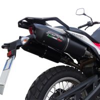 Egzoz ile uyumlu Husqvarna TERRA - STRADA TR 650 2013-2015, Furore Nero, Homologe sistem Double Susturucu ve özel bağlantı borusu 