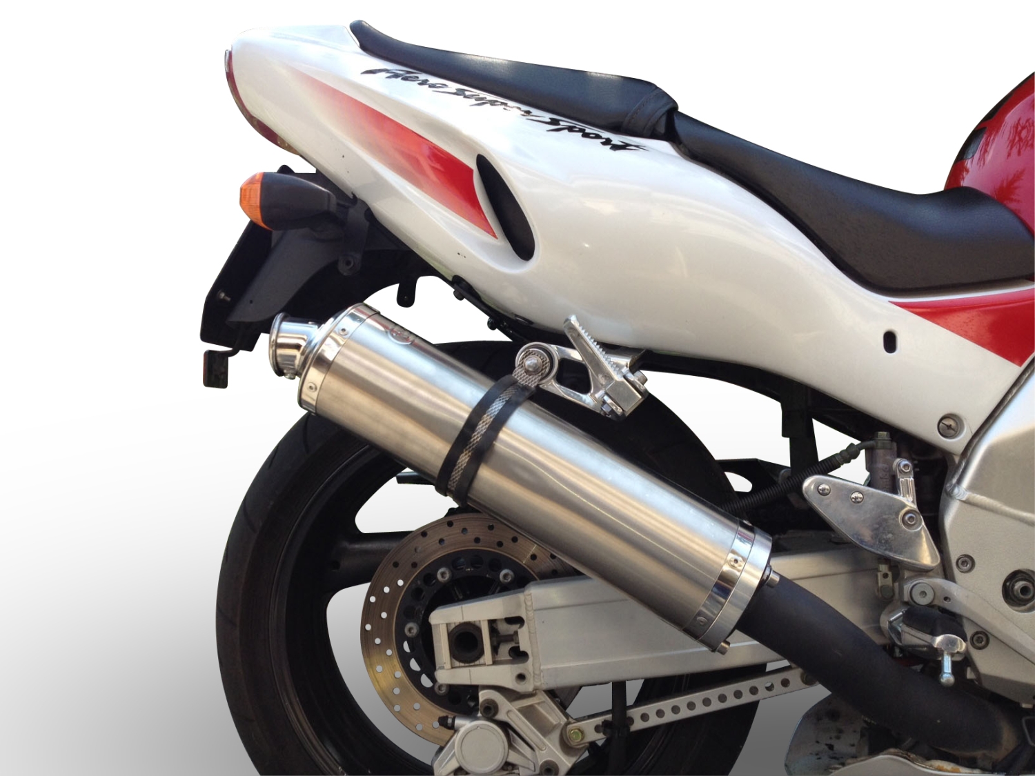 Egzoz ile uyumlu Yamaha YZF 1000 R Thunderace 1996-2003, Inox Tondo, Homologe sistem Cıvatalı flanş bağlantılı çift susturucu 