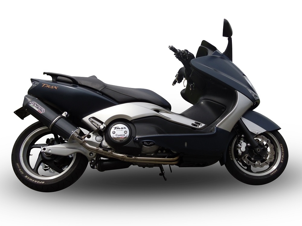 Egzoz ile uyumlu Yamaha T-Max 500 2001-2011, Furore Nero, Onaylanmış ve yasal, çıkarılabilir db öldürücü dahil tam sistem egzozu 