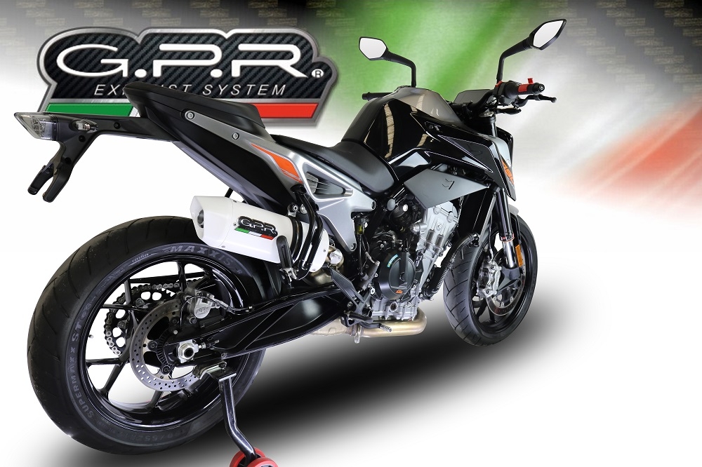 Egzoz ile uyumlu Ktm Duke 790 2021-2024, Albus Evo4, Egzoz yasal, onaylı, çıkarılabilir db killer ve bağlantı borulu susturucu 