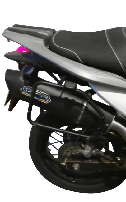 Egzoz ile uyumlu Honda Transalp Xl 700 V 2007-2014, Furore Nero, Egzoz yasal, onaylı, çıkarılabilir db killer ve bağlantı borulu susturucu 