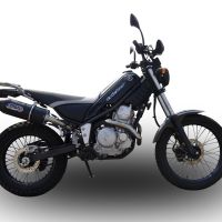 Egzoz ile uyumlu Yamaha Tricker 250 2005-2008, Furore Nero, Onaylanmış ve yasal, çıkarılabilir db öldürücü dahil tam sistem egzozu 
