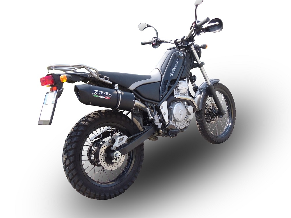 Egzoz ile uyumlu Yamaha Tricker 250 2005-2008, Furore Nero, Onaylanmış ve yasal, çıkarılabilir db öldürücü dahil tam sistem egzozu 