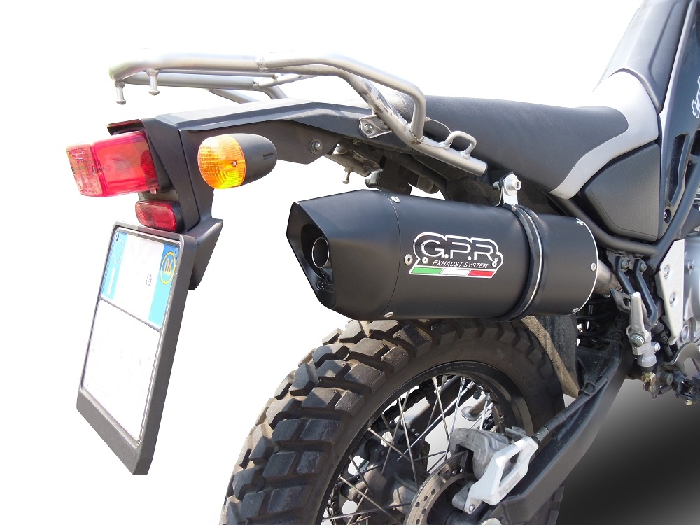 Egzoz ile uyumlu Yamaha Tricker 250 2005-2008, Furore Nero, Onaylanmış ve yasal, çıkarılabilir db öldürücü dahil tam sistem egzozu 